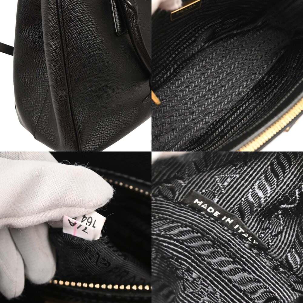 Prada Saffiano Leather Galleria Double Zip Tote Black - Picture 3 of 4